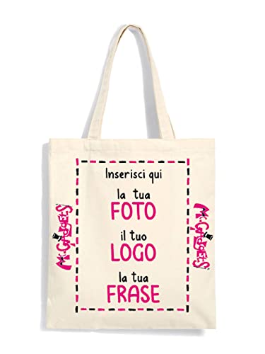Mr. Gadgets Shopper Personalizzabile 100% cotone riutilizzabile-Con...