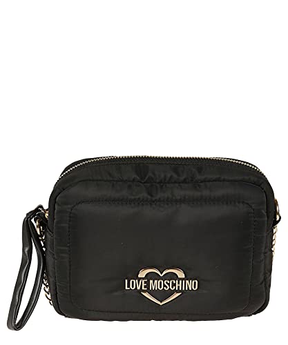 Love Moschino Borsa Nylon Pu Nero, BORSA A SPALLA Donna, Multicolor,...