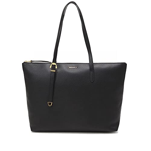 Coccinelle Borsa a Spalla Gleen in Pelle Colore Nero Donna 38x27x14 cm
