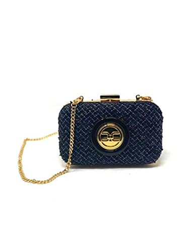 ELISABETTA FRANCHI CLUTCH CATENA E LOGO Taglia unica, 110 Nero