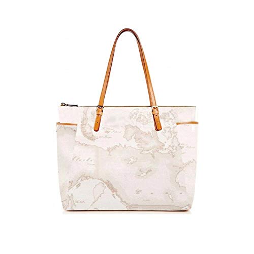 ALVIERO MARTINI Borsa Donna Shopping con Fibbie 1^Classe Geo White...