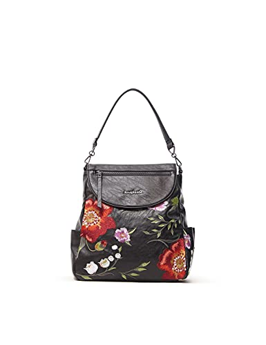 Desigual Back_Niagara Positano, Zaino Donna, Nero, Taglia Unica
