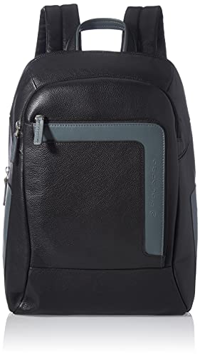 PIQUADRO Pc 14', Zaino Unisex Adulto, Nero/Grigio, Taglia unica