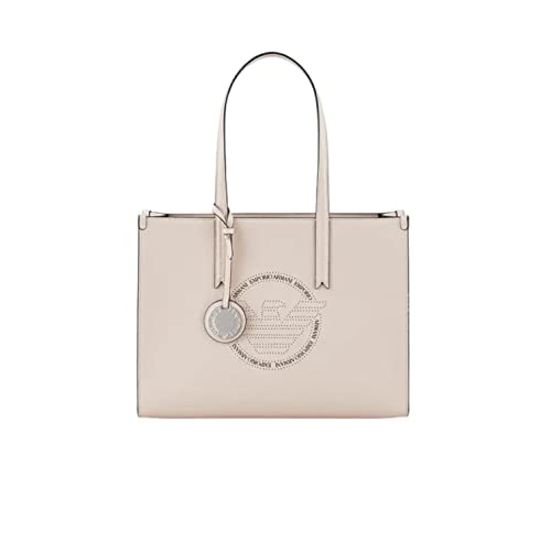 Emporio Armani Borsa shopper con maxi logo aquila perforato Y3D244...