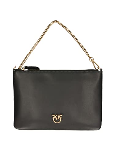 Pinko Flat Classic Vitello Seta, Borsa Donna, Z99Q_Nero-Antique Gold,...