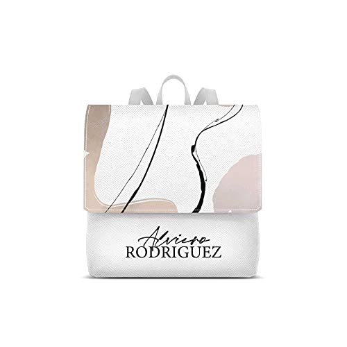Alviero Rodriguez Zainetto Lux Bianco Fashion Ink Pattern Zaino donna...