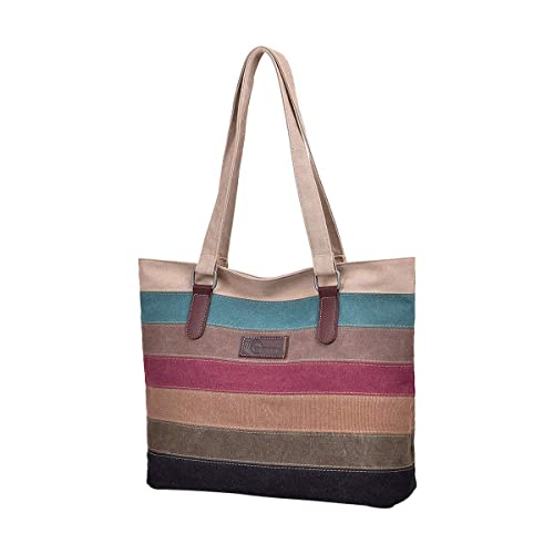 CHEREEKI Borsa Tote, Borse a Spalla Donna Multicolore in Tela per...