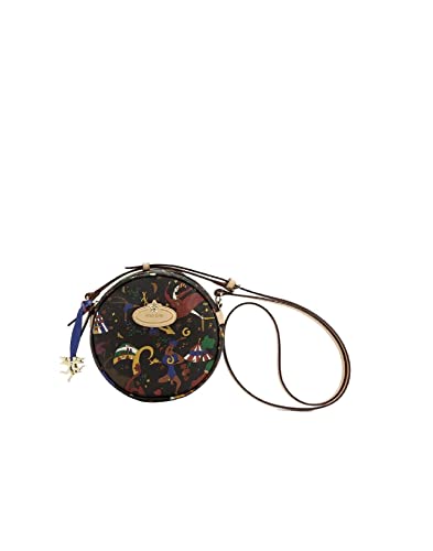 piero guidi Borsa a tracolla con stampa Magic Circus Marrone. Logo...