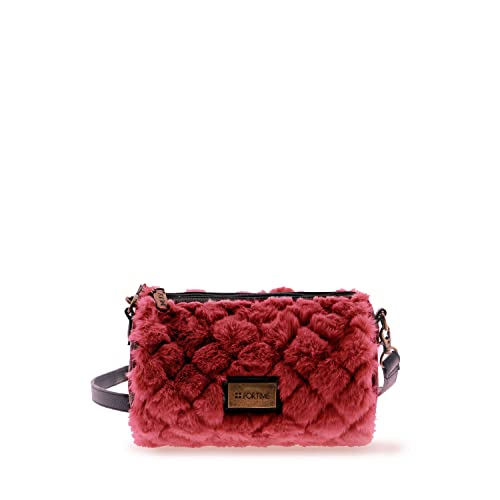 For Time Borse a spalla Furry Borsa a tracolla Donna Rosso