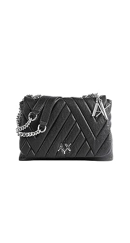 ARMANI EXCHANGE Margareth Medium Crossbody, Tracolla da Donna, Black