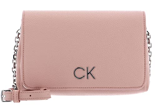 Calvin Klein Borsa Donna Re-Lock Shoulder Bag Flap Piccola, Rosa (Cafe...