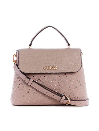 Guess Amara Top Handle Flap Bag Biscuit