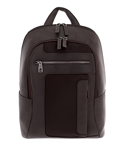 Zaino Porta PC 14.0 in pelle Piquadro MARRONE