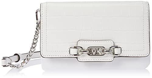 Michael Kors Heather PHN CHN XBODY, Borsa Donna, Optic White