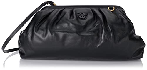 Pinko Maxi Chain Pouch Full Sh, Borsa Donna, Z99B_Nero Limousine Block...