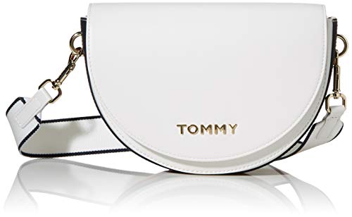 Tommy Hilfiger Tommy Staple Saddle, Borse Donna, Bianco (Bright...
