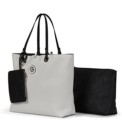 Gattinoni Roma Borsa donna a spalla Nera Nero Shopping bag Bianca...