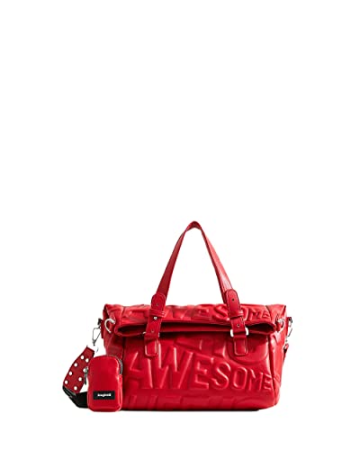 Desigual Bols_pompeya Loverty, Borsa a Mano Donna, Colore: Rosso,...