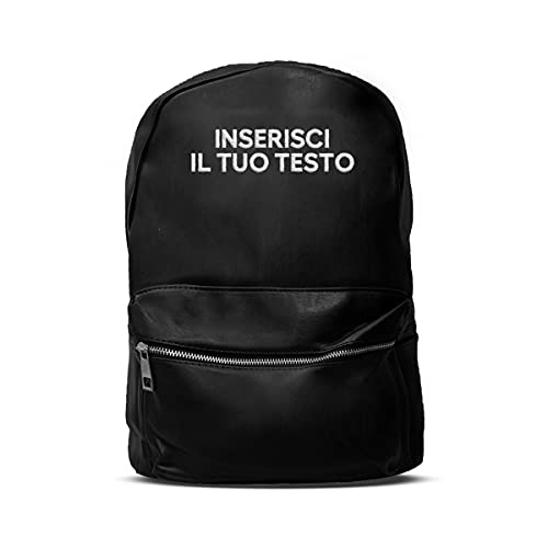 Timeshop Lab Zaino Chicago Nero da donna e per uomo personalizzabile...