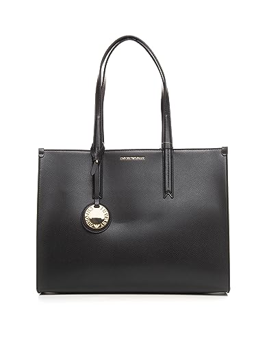 Emporio Armani BORSA A SPALLA NERA IN ECOPELLE
