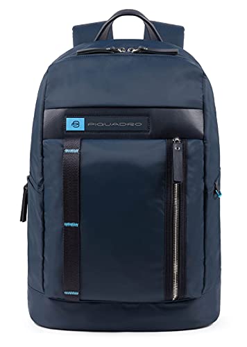 PIQUADRO Zaino Nylon rigenerato Porta Computer e Porta iPad Colore Blu...