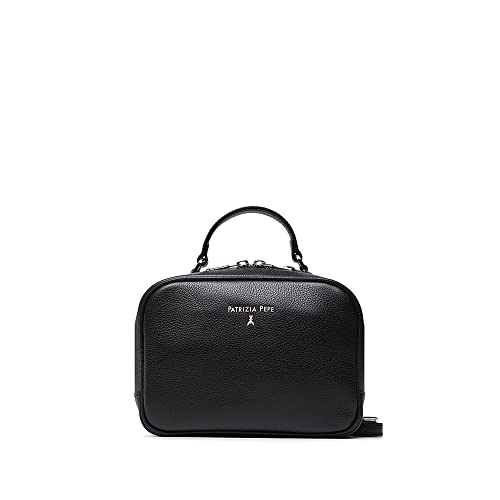 PATRIZIA PEPE Borsa a Mano Nero Borsa Mano Nero Donna 21x15x10 cm