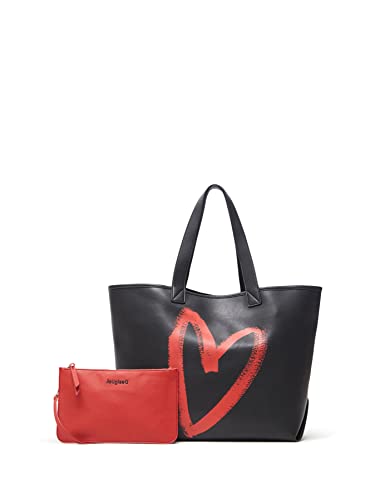 Desigual Bols_amasenti Namibia Rev, Borsa per la Spesa Donna, Nero,...