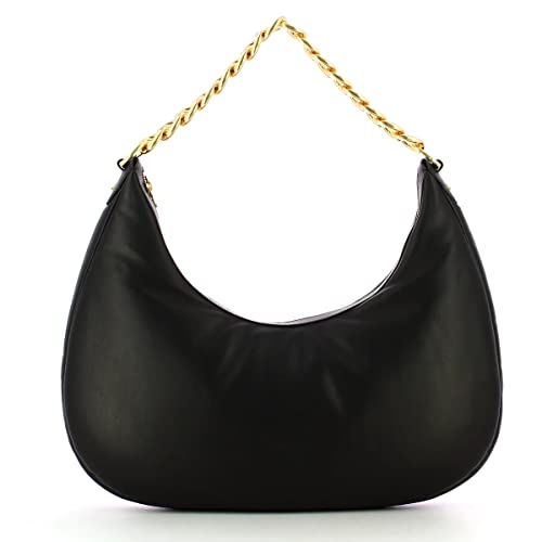PATRIZIA PEPE Borsa a Spalla Touch Maxichain Bag Nero 50x37x6 cm