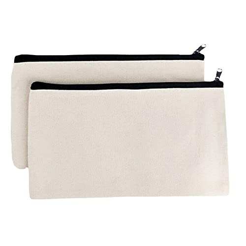 saizone 2 Pezzi Borsa Cosmetica in Tela, Sacchetti con Cerniera,...