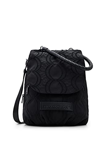 Desigual, Back_BUBBLES_ANKARA 2000 BLACK Donna, Nero, Taglia unica