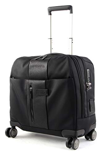 PIQUADRO Brief Wheeled Computer Briefcase Nero