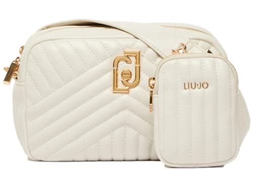 Borsa donna Liu-jo tracolla Achala camera case M ecopelle bianco...