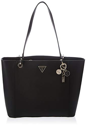 Guess Noelle Elite Tote, Borsa Donna, Black, Taglia Unica