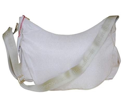 Borbonese LUNA BAG MEDIUM jet op beige - Beige
