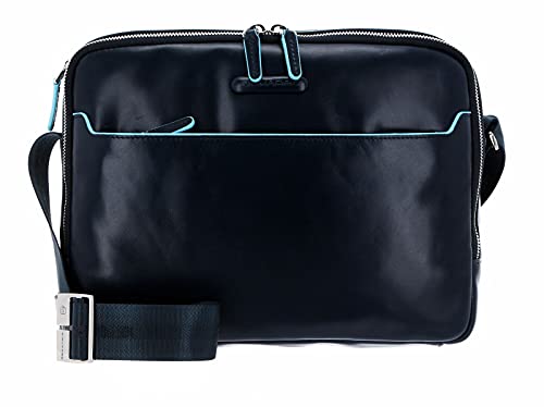 PIQUADRO comparti, Tracolla in Pelle 2 condivisa Uomo, BLU2