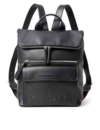 Desigual Backpack, PU Back Pack Medium Donna, Nero