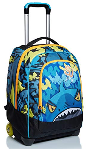 SJ GANG Big Trolley, Trolley Scuola, Blu Multicolore, 2in 1 con...