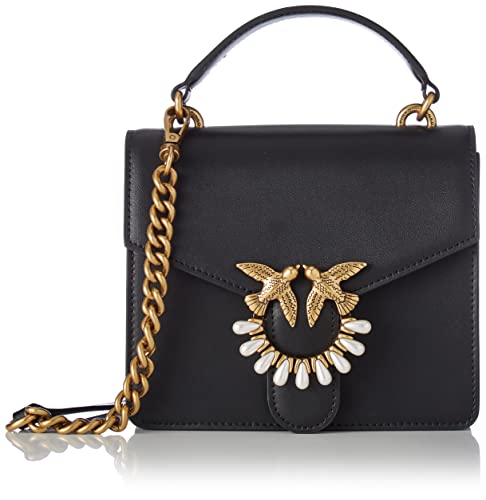 Pinko Love Mini Top Handle Simply Je, Borsa Donna, Z99Q_Nero-Antique...