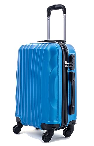 R.Leone Valigia Trolley Bagaglio a mano 55x40x20cm Rigido Ultraleggero...