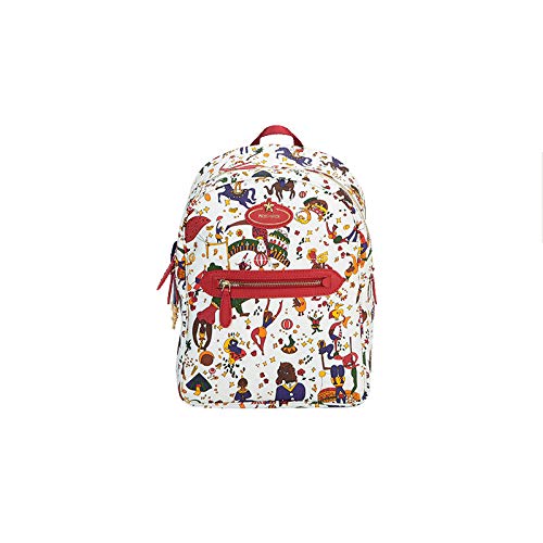 piero guidi Zaino Piccolo, Magic Circus Bianco e Rosso, 20,5x23x12 (w...