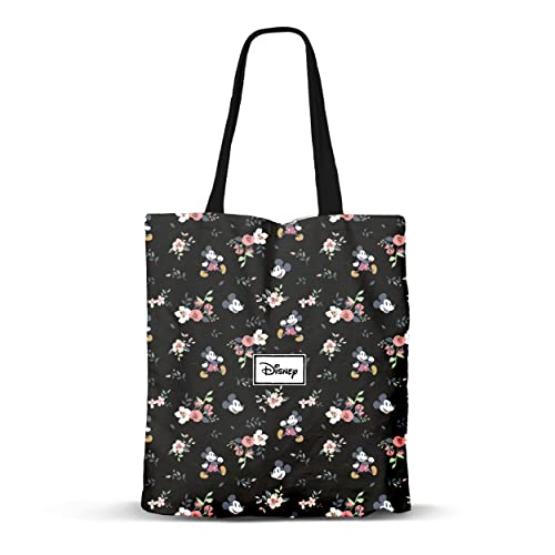 Disney Topolino Nature-Borsa della Spesa Shopping Bag, Nero