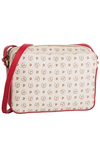 Pollini Borsa a tracolla Donna In Pvc+Pelle Avorio - Rosso