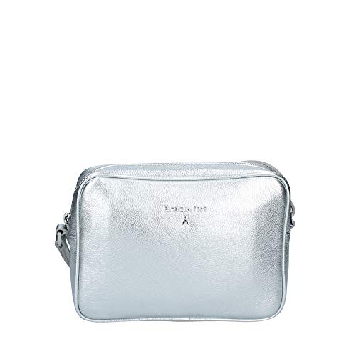 PATRIZIA PEPE Camera Case in pelle martellata, Silver, Borse a...