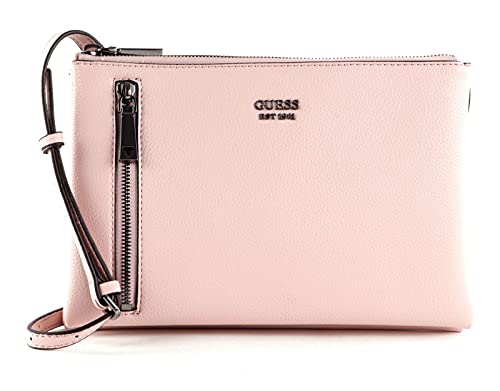 Guess Naya Mini Double Zip Crossbody Bag Blush