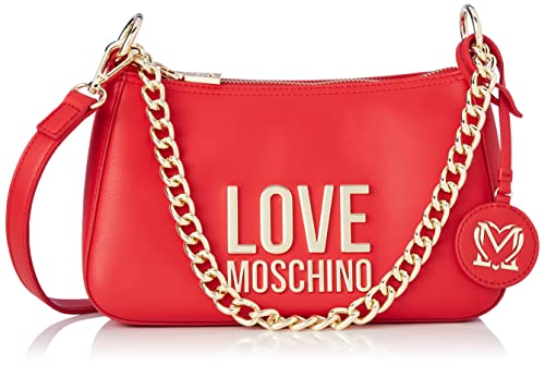 Love Moschino Borsa Bonded Pu Rosso, BORSA A SPALLA Donna, Multicolor,...