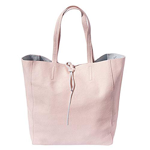 FLORENCE LEATHER MARKET SHOPPING BAG CON LACCETTO IN PELLE 9121 (Rosa...