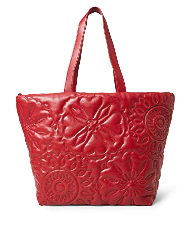 Desigual Bols Big Bombay, Borsa per la Spesa Donna, Colore: Rosso,...