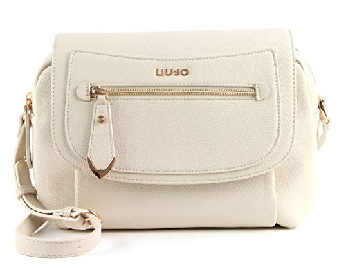 LIU.JO MESSENGER BORSA CON TRACOLLA AVORIO PATTINA CLIPS A SCOMPARSA...