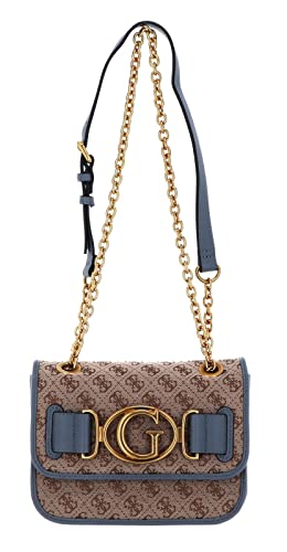Guess Aileen Crossbody Flap, blu fumo/marrone chiaro/marrone/oro, blu...