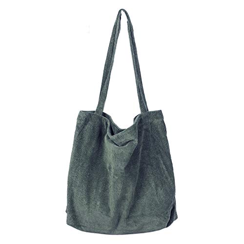 Etercycle - Borsa a tracolla in velluto a coste da donna, con tasca...